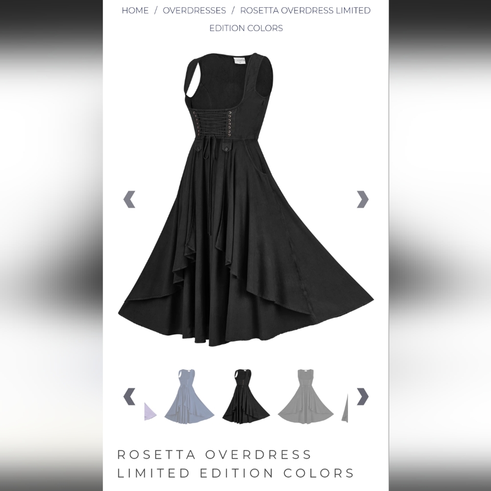 Holyclothing limited edition black Rosetta Overdress